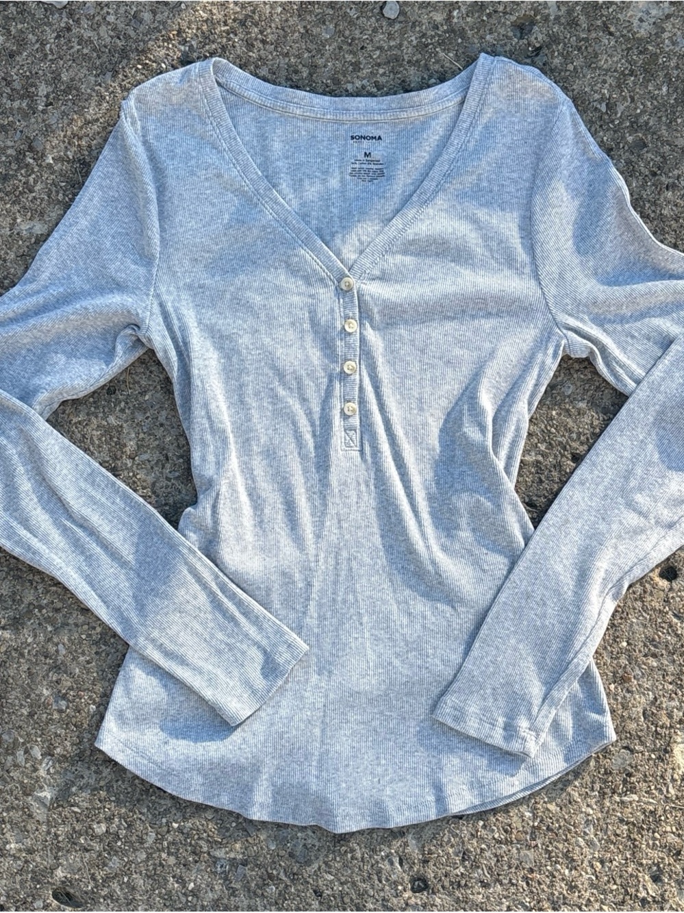 Bella Swan Twilight Sonoma Grey Henley Top